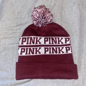 PINK Maroon Beanie